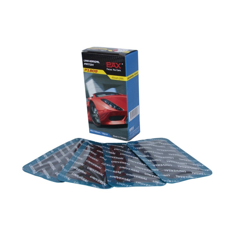 PAX 10 Pcs Heavy Duty Universal Patch 60 x 110mm Large Rectangle Tire Repair Patches Glue Not Included for Car Truck Tractor Radial and Bias Tires